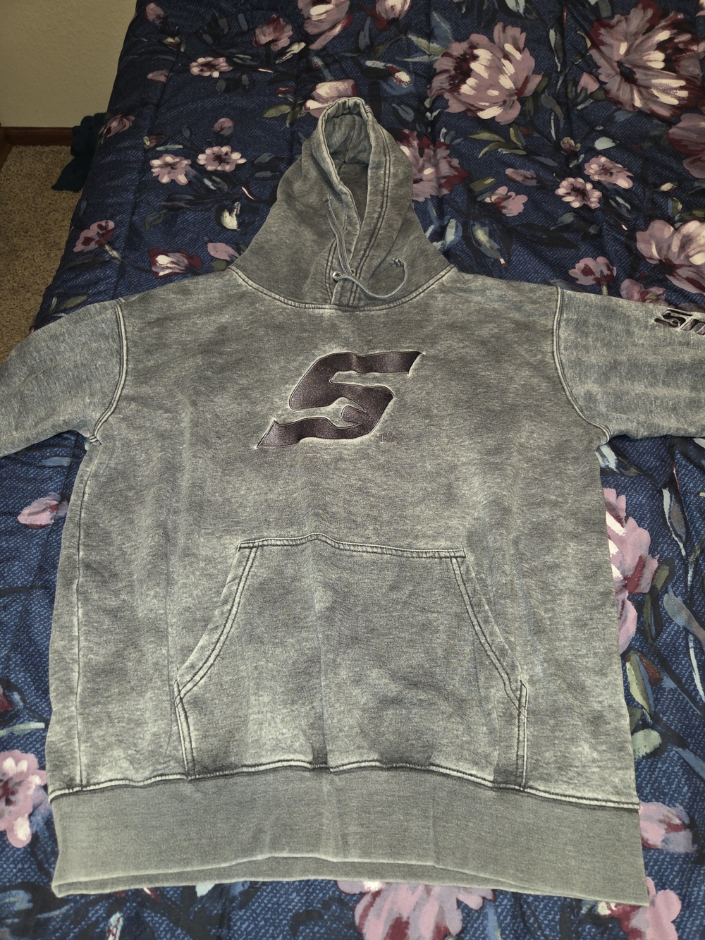 Snap On Men's Gray Hooded Pullover Sweatshirt